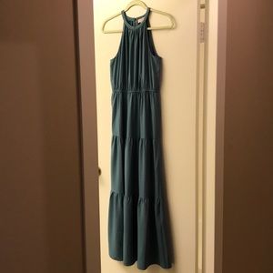 LOFT outlet blue/seafoam maxi dress